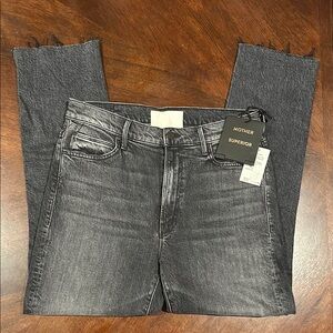 Brand New Tags Attached MOTHER SUPERIOR High Waisted Rascal Ankle Straight Jeans